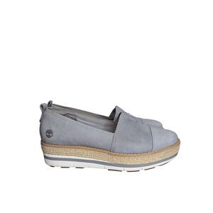 Timberland Emerson Wedges Slip On Grey Leather Wms 9 Comfortable Stylish Slip On